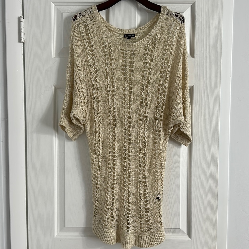 Express gold long sweater/top